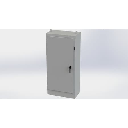 Saginaw Control & Engineering 3 Point Latch with Coinproof/Padlock Handle Electrical Enclosures, 72 in H, 18 in D, 33-1/2 in W SCE-72XM3418G